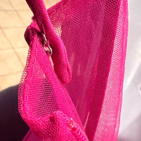 Alyce Paris Fuchsia Plush Sequins Strapless Sheer Top Dress size 00 - Picture 12 of 15